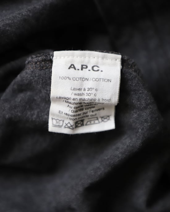 Polo shirt van grijs katoen met geborduurd A.P.C.-logo - Image 6