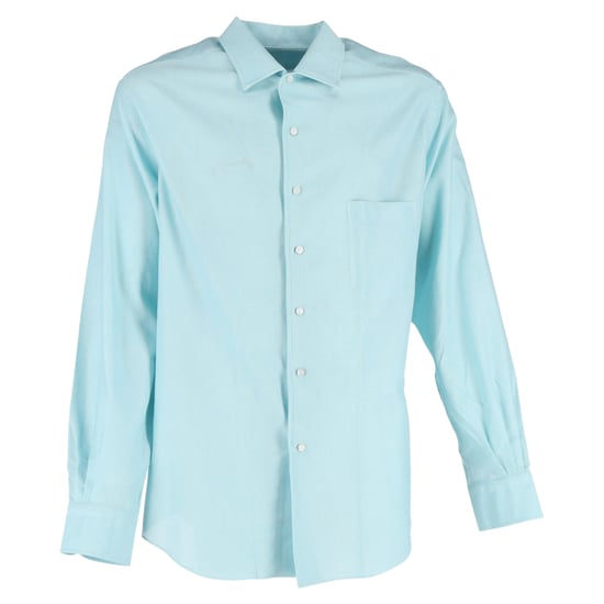 Loro Piana overhemd met knoopsluiting in lichtblauw katoen - Image 1