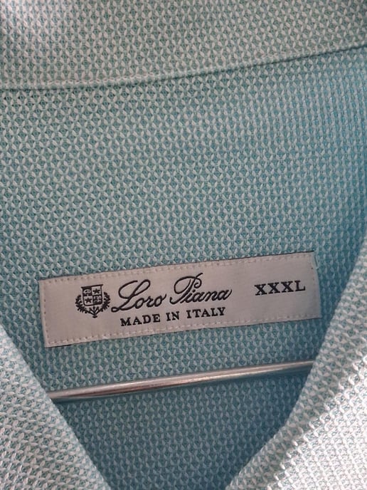 Loro Piana overhemd met knoopsluiting in lichtblauw katoen - Image 5