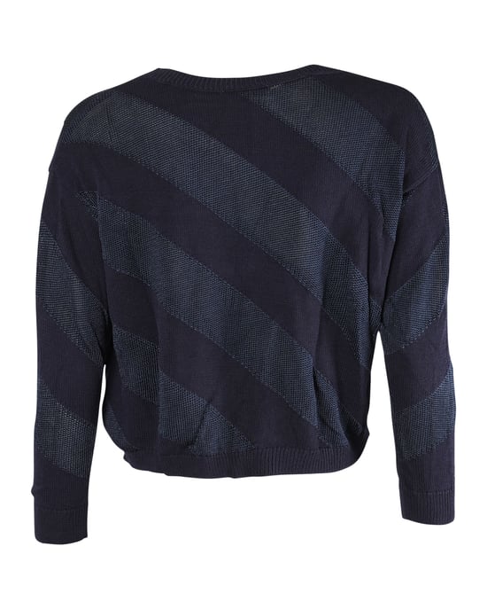 Sandro gestreepte trui in marineblauw polyester - Image 3
