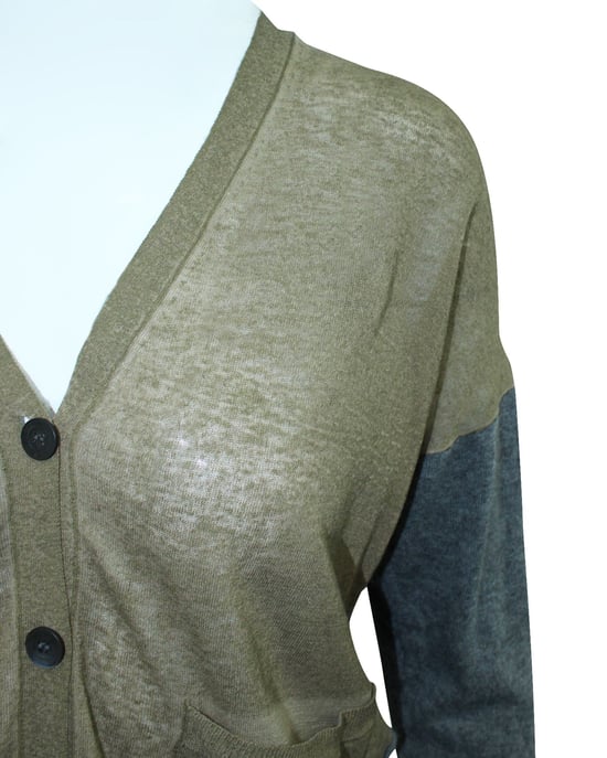 Grijze en bruine cardigan - Image 4
