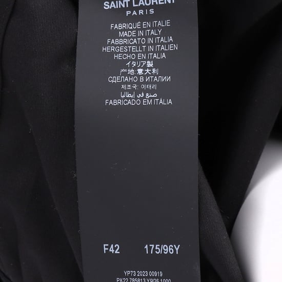 Saint Laurent jumpsuit met lange mouwen en riem in zwart katoen - Image 5