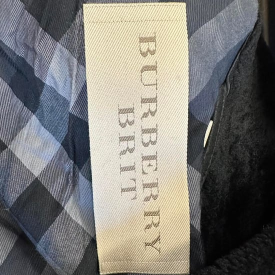 Burberry Brit Chedleigh Double-Breasted Shearling Jacket in Black Leather - Image 5