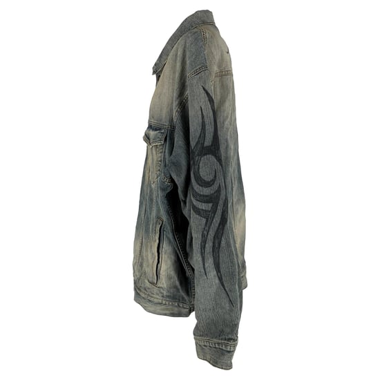 Balenciaga Y2K oversized jas in lichtblauwe denim - Image 2