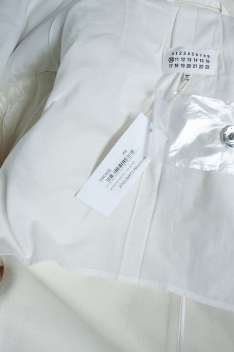 Maison Martin Margiela, Off-white Melton-jas - Image 6