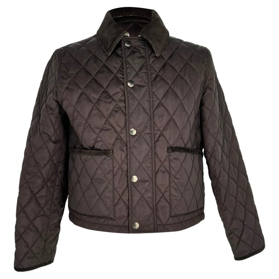 Burberry cropped gewatteerd jack in bruin polyamide - Image 1