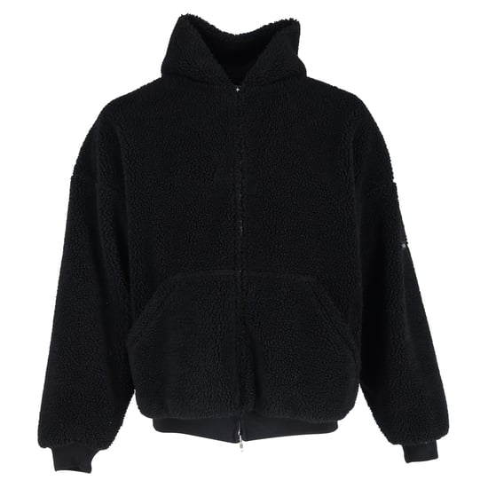 Balenciaga oversized fleece hoodie met rits in zwart polyester - Image 1