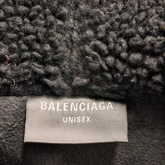 Balenciaga oversized fleece hoodie met rits in zwart polyester - Image 5