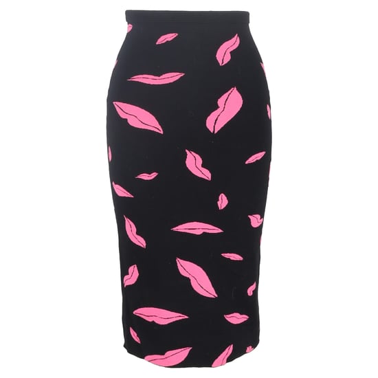 Diane Von Furstenberg midi-rok met lippenprint, aansluitend model, in veelkleurig polyester - Image 1