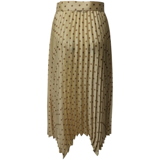 Sandro geplooide maxi-rok met riem in goudkleurige zijde - Image 3