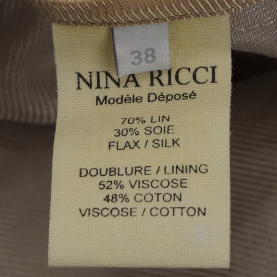 Nina Ricci jas met riem in beige linnen - Image 5
