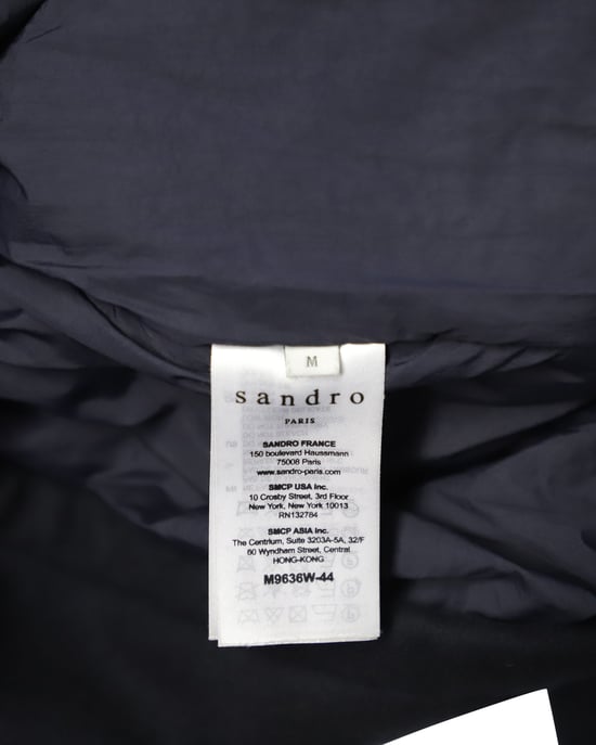Sandro Paris capuchonjas van zwarte wol - Image 5