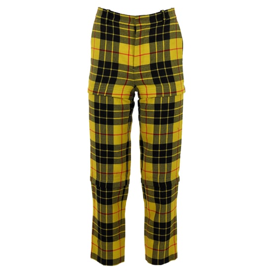 Balenciaga Tartan wollen rechte broek in gele wol - Image 1