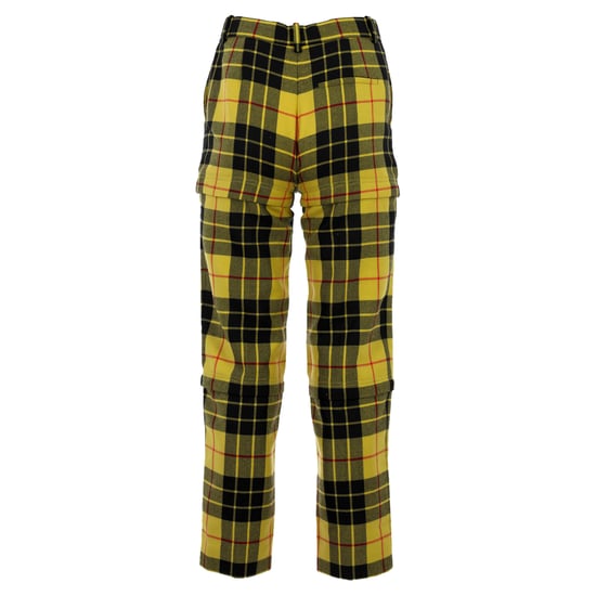 Balenciaga Tartan wollen rechte broek in gele wol - Image 3