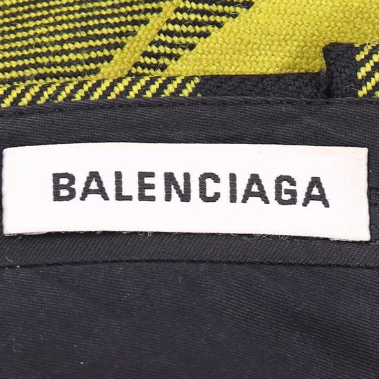 Balenciaga Tartan wollen rechte broek in gele wol - Image 4