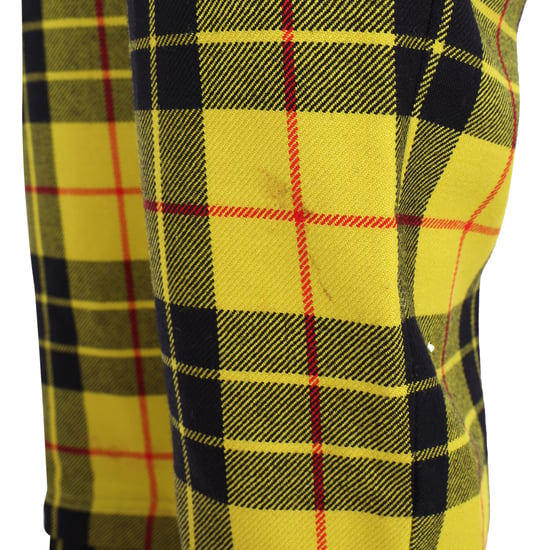 Balenciaga Tartan wollen rechte broek in gele wol - Image 6