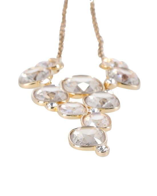 Swarovski kristallen ketting in goudkleurig metaal - Image 3