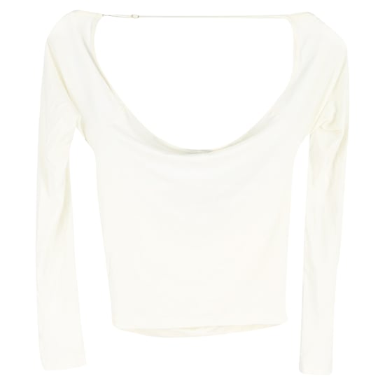 Jacquemus Le T-shirt Lucciu Stretch Woven Top in White Lyocell - Image 2