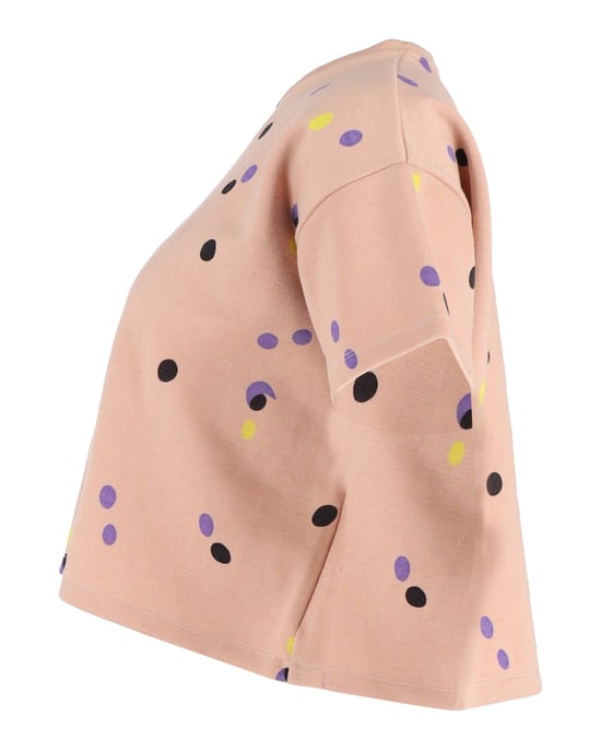 Marni crop T-shirt met stippen in perzikkleurig katoen - Image 2