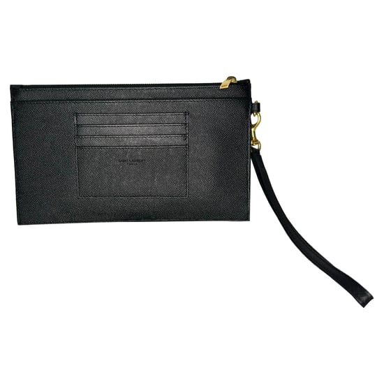 Saint Laurent Cassandre Matelassé Gevoerde Pouch in Zwart Kalfsleer - Image 3