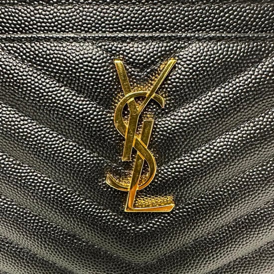 Saint Laurent Cassandre Matelassé Gevoerde Pouch in Zwart Kalfsleer - Image 6