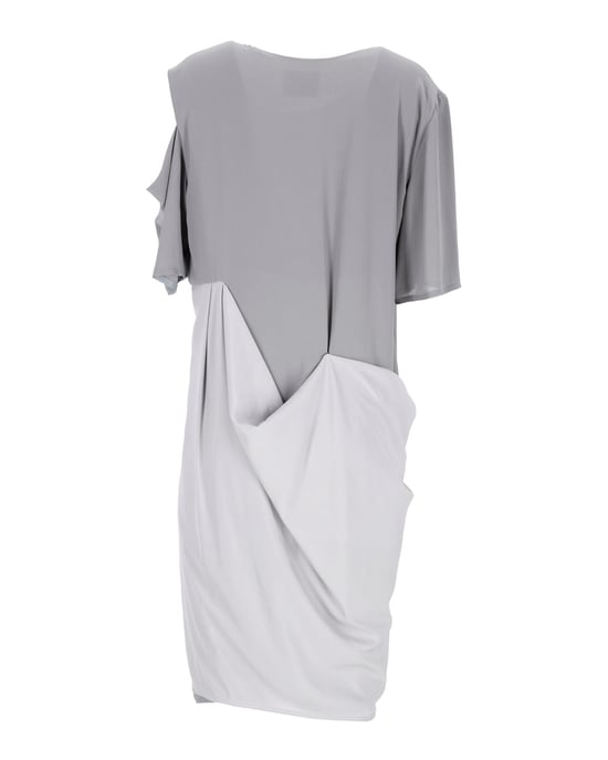 Acne Studios asymmetrische gedrapeerde jurk in grijs polyester - Image 3