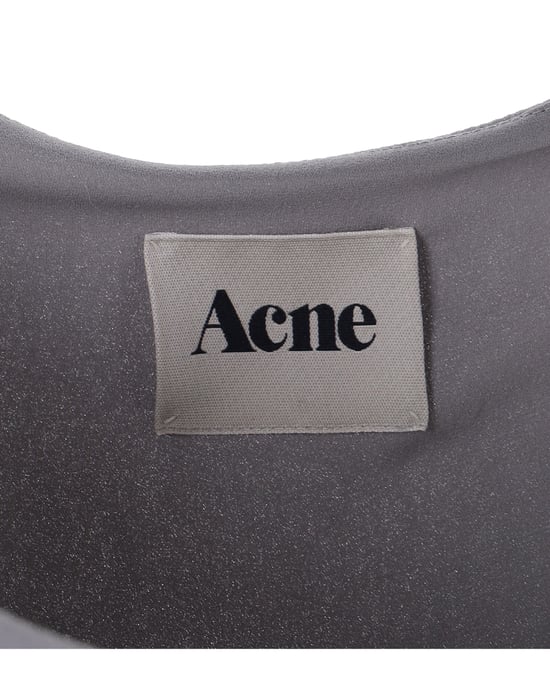 Acne Studios asymmetrische gedrapeerde jurk in grijs polyester - Image 4