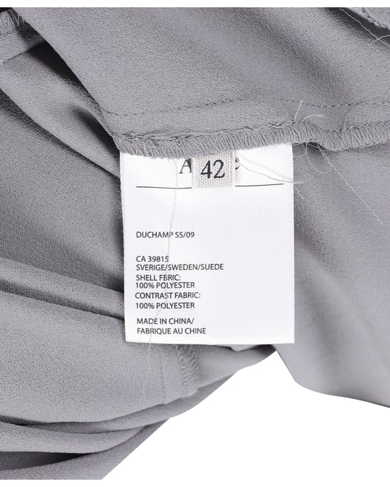 Acne Studios asymmetrische gedrapeerde jurk in grijs polyester - Image 5