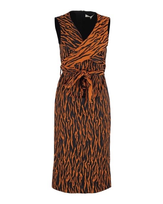Diane Von Furstenberg mouwloze wikkeljurk van polyester in oranje - Image 1