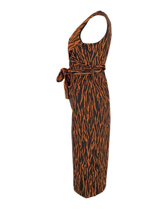 Diane Von Furstenberg mouwloze wikkeljurk van polyester in oranje - Image 2