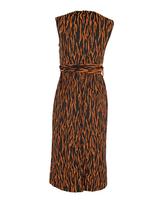 Diane Von Furstenberg mouwloze wikkeljurk van polyester in oranje - Image 3