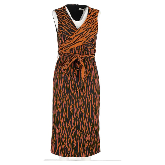 Diane Von Furstenberg mouwloze wikkeljurk van polyester in oranje - Image 4