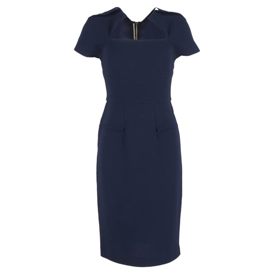 Roland Mouret De Biltmore-jurk in marineblauwe wol - Image 1