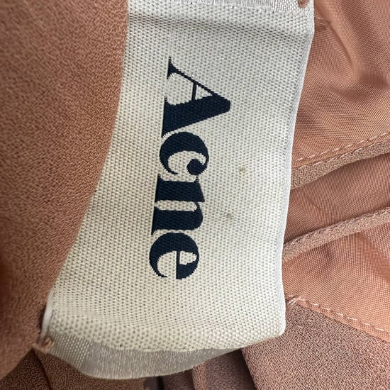 Acne Studios gedrapeerde mini-jurk met halternek in bruin triacetaat - Image 4