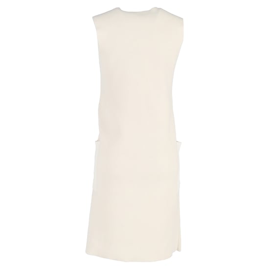 Celine mouwloze midi-jurk met vier zakken in crèmekleurige viscose - Image 3