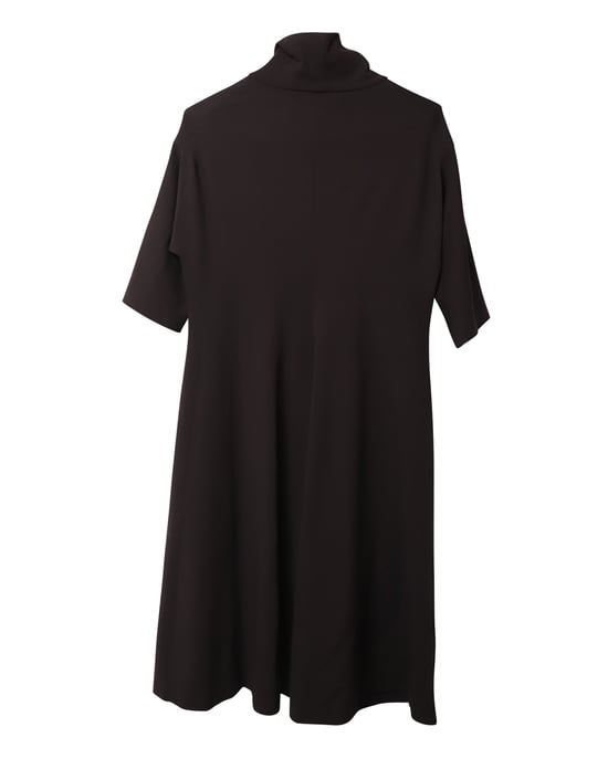 Jil Sander A-lijn jurk met col in bruine modal - Image 5