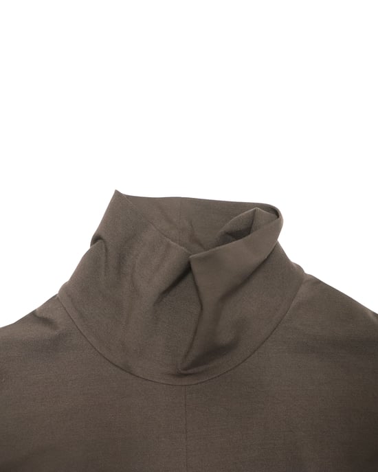 Jil Sander A-lijn jurk met col in bruine modal - Image 6