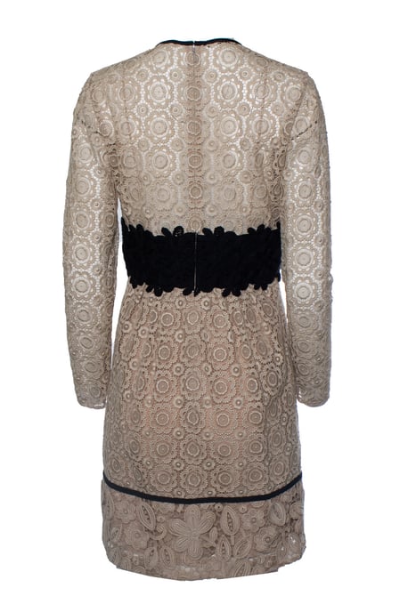 Burberry, SS16 Cocktail midi-jurk in beige kant - Image 2