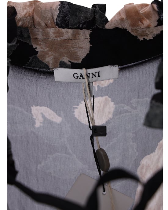 Ganni Carlton maxi-jurk van georgette met bloemenprint van viscose - Image 4