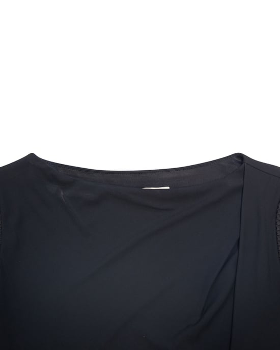 Balenciaga Vintage gebreide jurk in marineblauwe rayon - Image 6