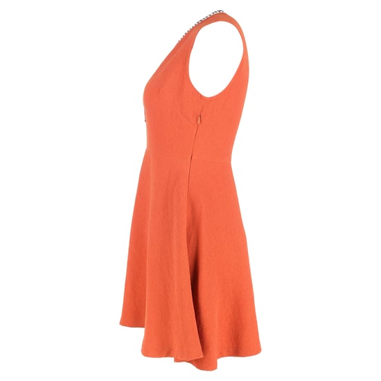 Sandro mini-jurk met diepe V-hals in oranje polyester - Image 2
