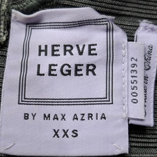 Herve Leger bandagejurk met folie-uitsnijdingen in zilverkleurige rayon - Image 3