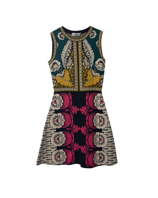 Mouwloze nauwsluitende jurk van Valentino met foulardprint in veelkleurige viscose. - Image 5