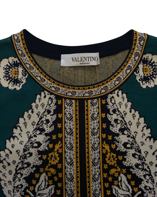 Mouwloze nauwsluitende jurk van Valentino met foulardprint in veelkleurige viscose. - Image 6