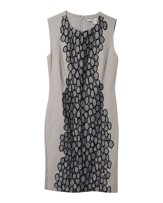 Diane Von Furstenberg Tilda Shift Dress in grijze viscose - Image 4