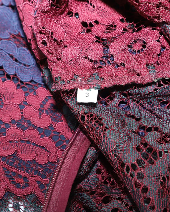 Sandro Paris Rodney kanten jurk in veelkleurige polyamide - Image 3