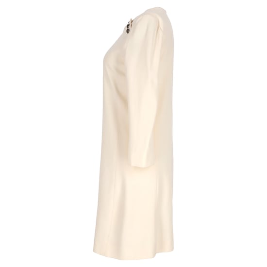 Chloé jurk met knoopdetails in beige acetaat - Image 2