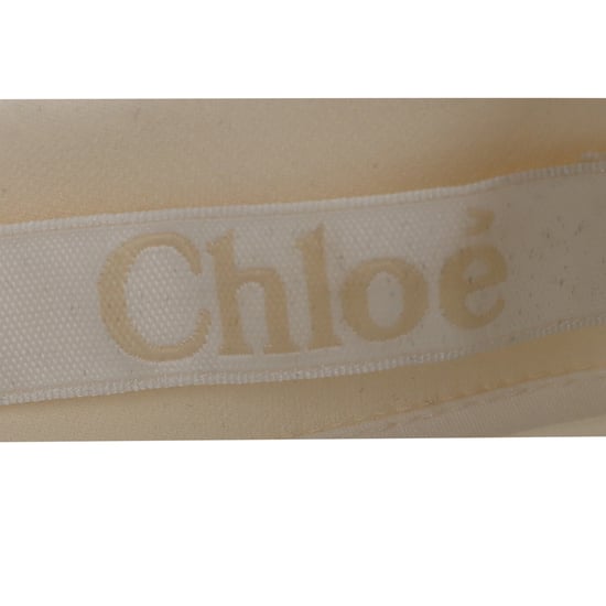 Chloé jurk met knoopdetails in beige acetaat - Image 4