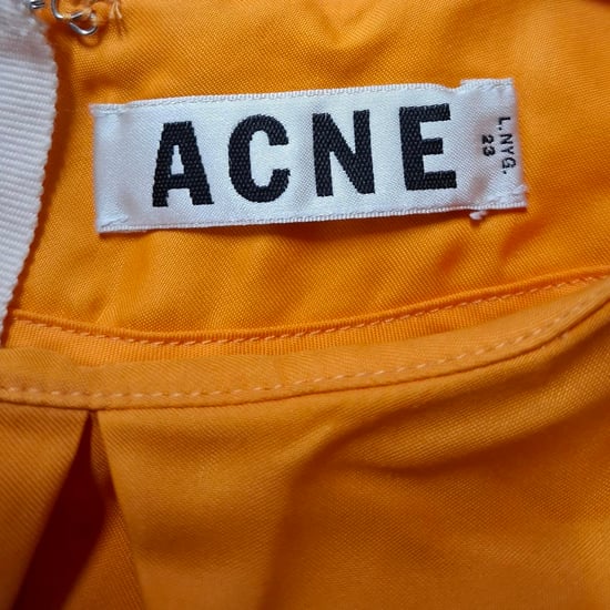 Acne Studios Crewneck Knie-lange Shiftjurk in Oranje Viscose - Image 3