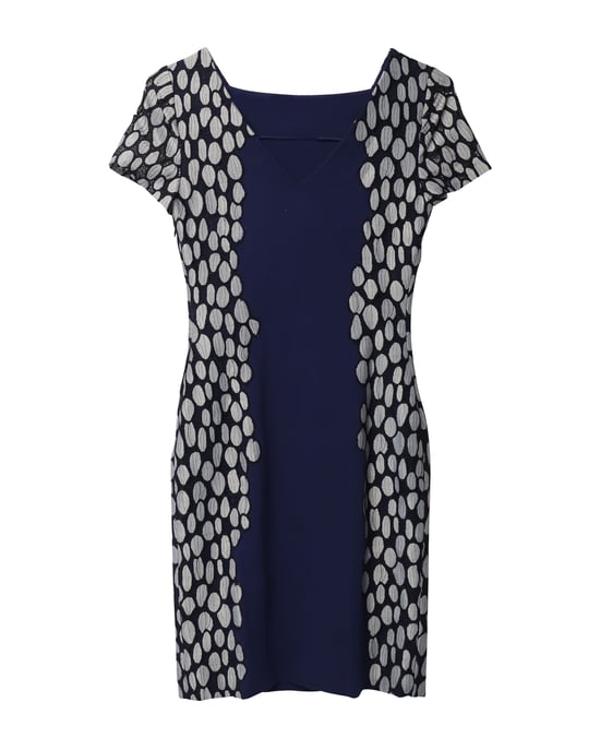 Diane Von Furstenberg Koningin Tilda-jurk in marineblauwe viscose - Image 4